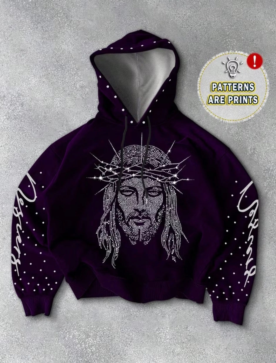 Full Length Graphic Hoodie "Diamond Jesus"