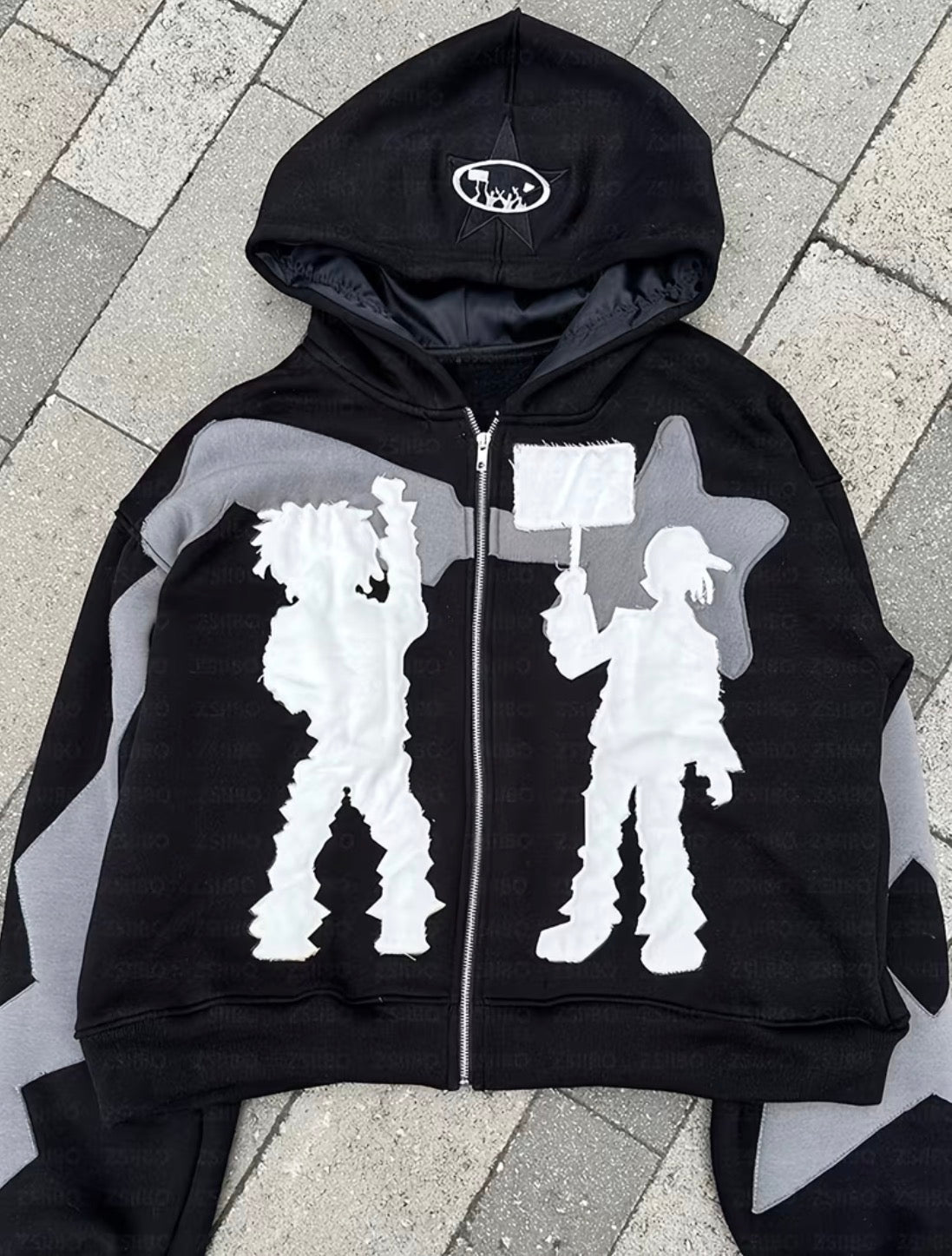 Very comfortable graphic hoodie light blue ALL SEASON HOODIE